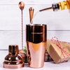 Travel Bartender Kit with Stylish Bar Bag with Copper Tools
