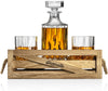 Whiskey Decanter Set with glasses and chilling stones