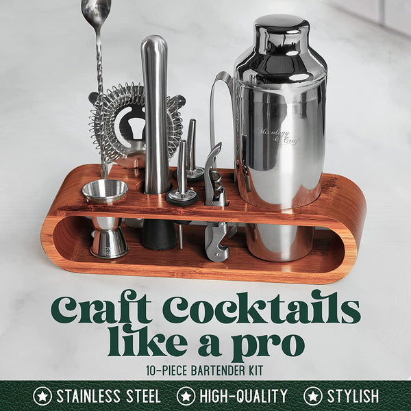 Full Silver Cocktail Kit | Stainless Steel | Mixology & Craft