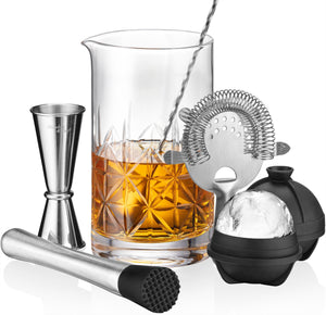 Cocktail Mixing Glass Bar Set